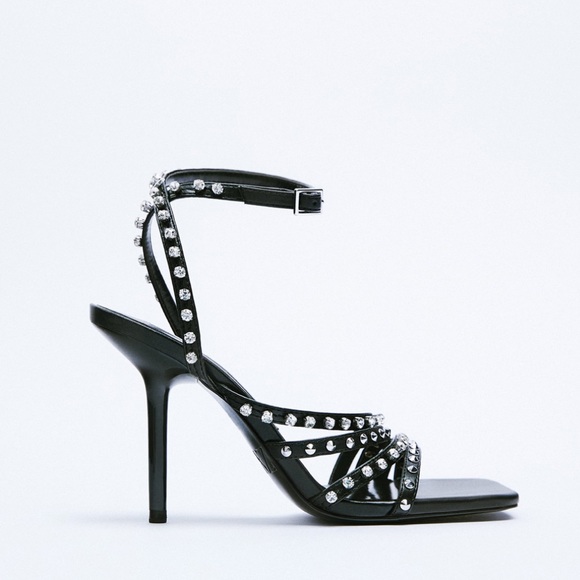 ZARA | High Heels Studded Sandals - Picture 2 of 5